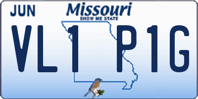 MO license plate VL1P1G