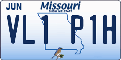 MO license plate VL1P1H