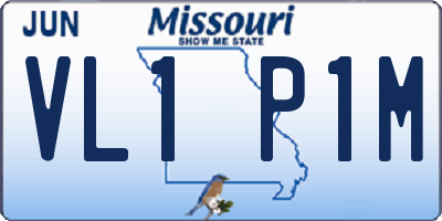 MO license plate VL1P1M