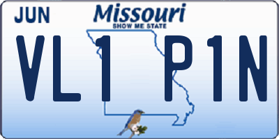 MO license plate VL1P1N