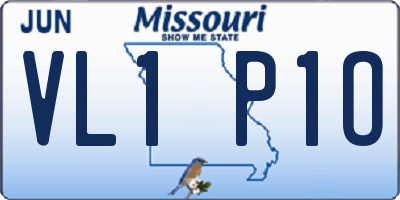 MO license plate VL1P1O