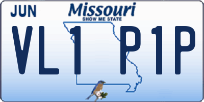 MO license plate VL1P1P