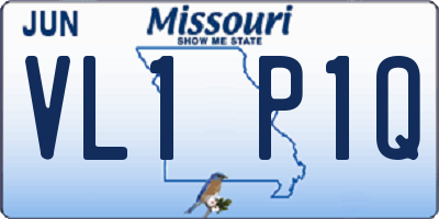 MO license plate VL1P1Q