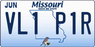 MO license plate VL1P1R