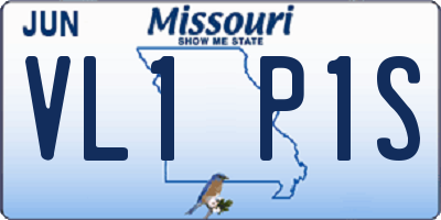 MO license plate VL1P1S