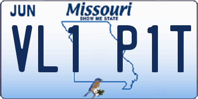 MO license plate VL1P1T