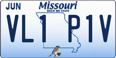 MO license plate VL1P1V
