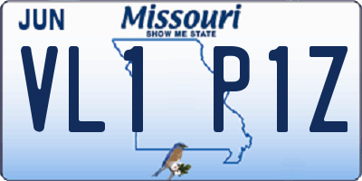 MO license plate VL1P1Z