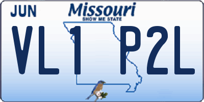 MO license plate VL1P2L