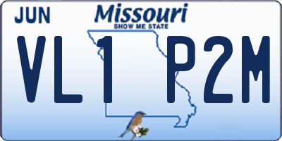 MO license plate VL1P2M