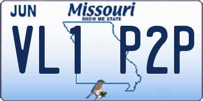 MO license plate VL1P2P