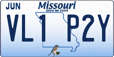 MO license plate VL1P2Y