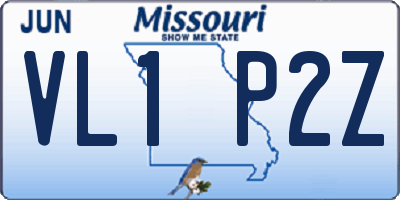 MO license plate VL1P2Z