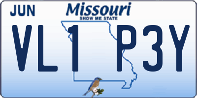 MO license plate VL1P3Y