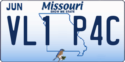 MO license plate VL1P4C