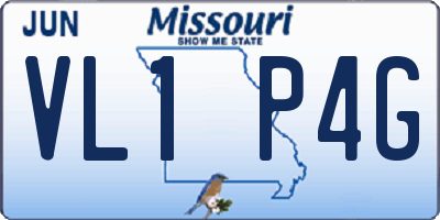 MO license plate VL1P4G