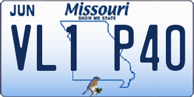 MO license plate VL1P4O