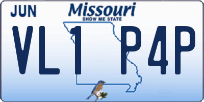 MO license plate VL1P4P