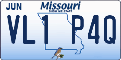 MO license plate VL1P4Q