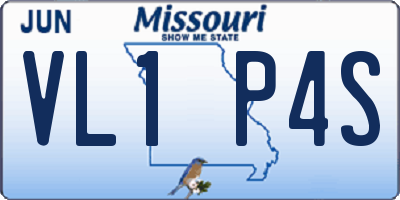 MO license plate VL1P4S