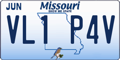 MO license plate VL1P4V