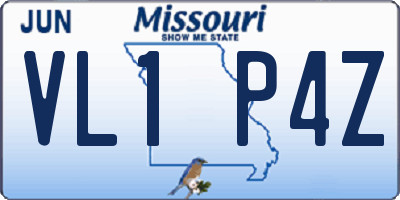 MO license plate VL1P4Z