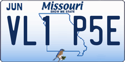 MO license plate VL1P5E