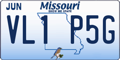 MO license plate VL1P5G