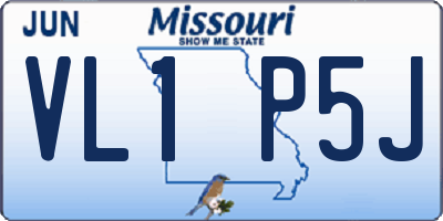 MO license plate VL1P5J