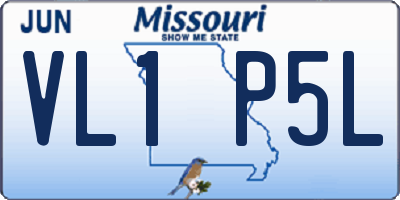 MO license plate VL1P5L