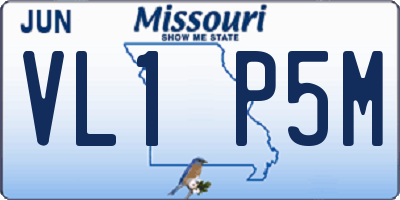 MO license plate VL1P5M