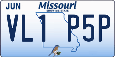 MO license plate VL1P5P