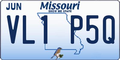 MO license plate VL1P5Q