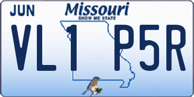 MO license plate VL1P5R