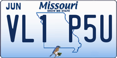 MO license plate VL1P5U