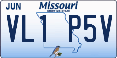 MO license plate VL1P5V