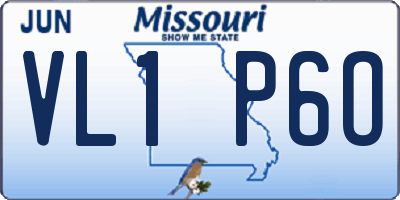MO license plate VL1P6O