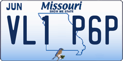 MO license plate VL1P6P