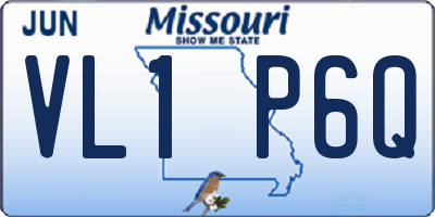 MO license plate VL1P6Q