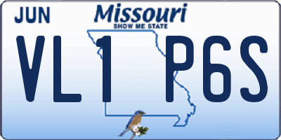 MO license plate VL1P6S