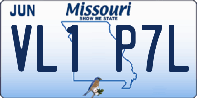 MO license plate VL1P7L