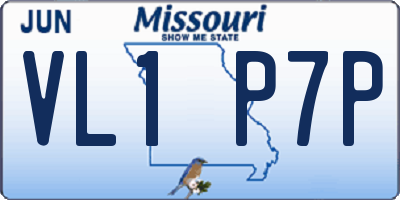 MO license plate VL1P7P