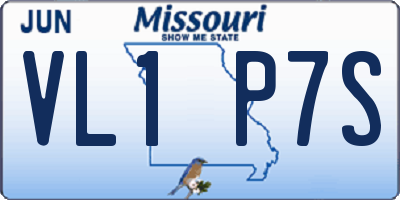 MO license plate VL1P7S