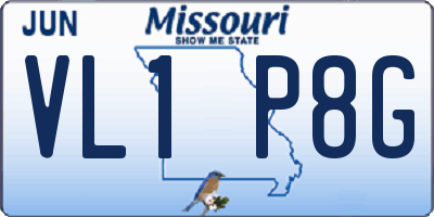 MO license plate VL1P8G