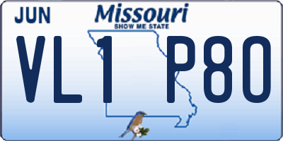 MO license plate VL1P8O