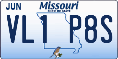 MO license plate VL1P8S