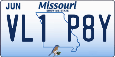 MO license plate VL1P8Y