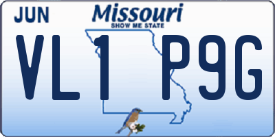 MO license plate VL1P9G