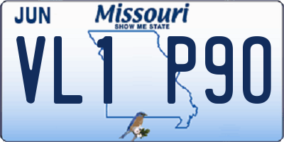 MO license plate VL1P9O