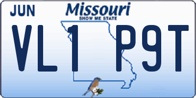 MO license plate VL1P9T